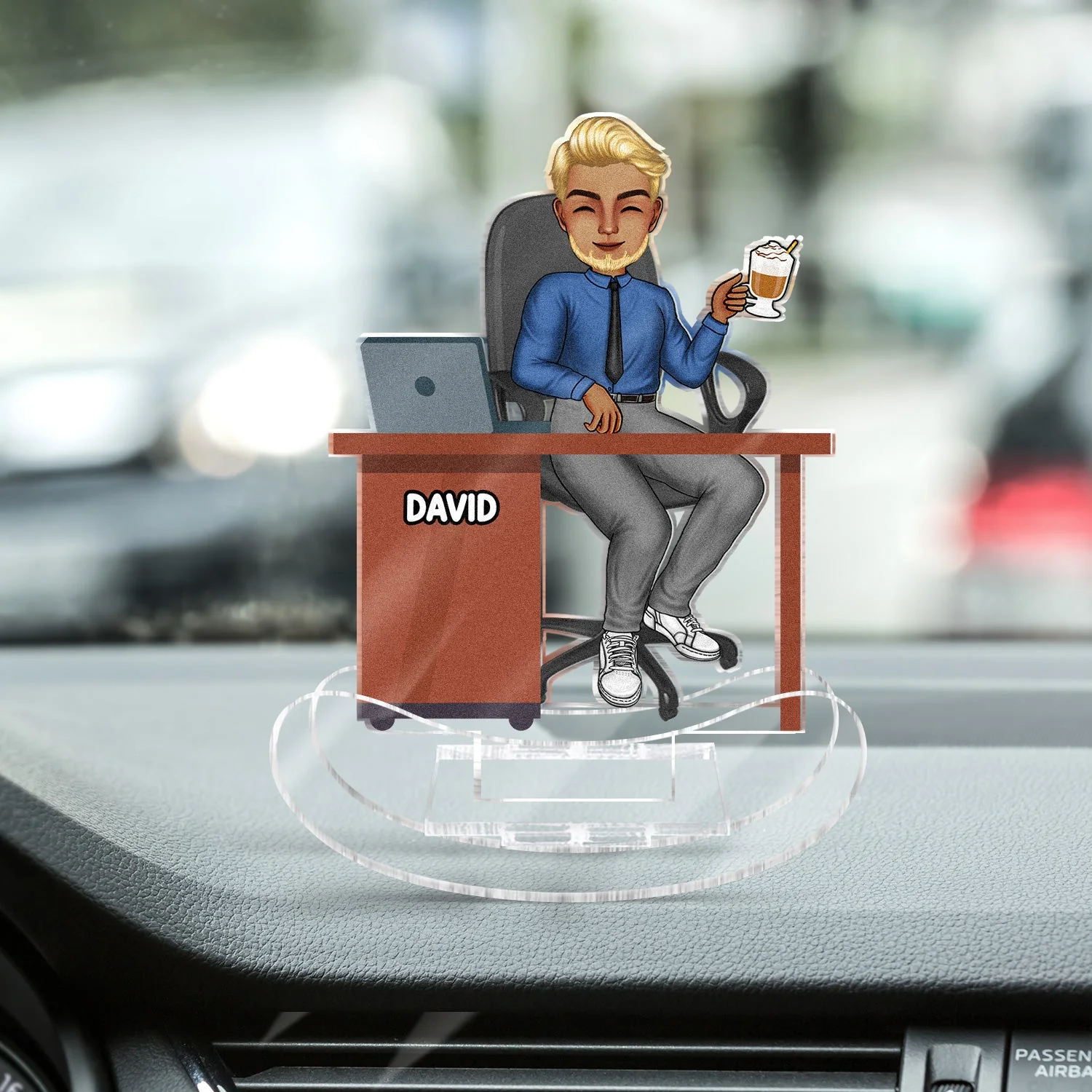 Office Workers Cartoon - Gift For Colleagues And Best Friends - Personalized Acrylic Shaking Stand - Image 4