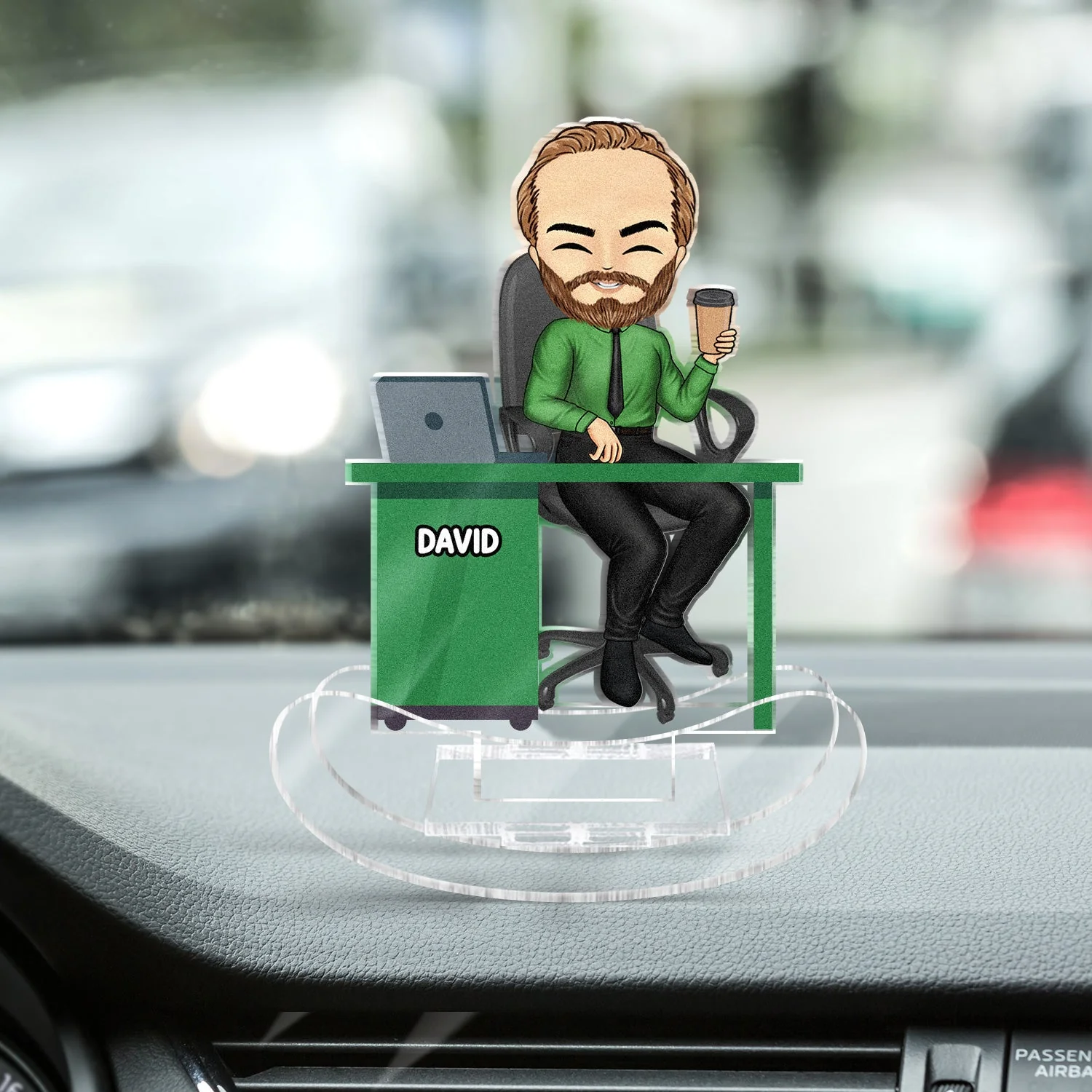 Office Workers Chibi - Gift For Colleagues And Best Friends - Personalized Acrylic Shaking Stand - Image 4