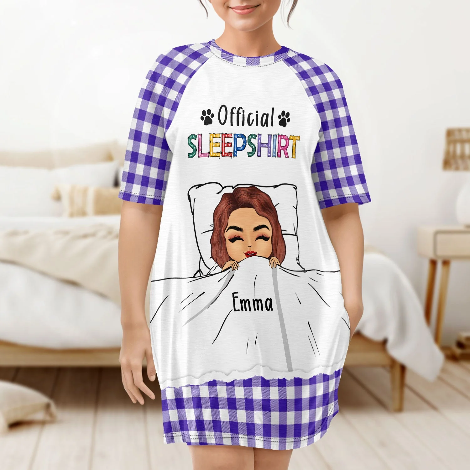 Official Sleepshirt - Gift For Women - Personalized Women's Sleep Tee - Image 4