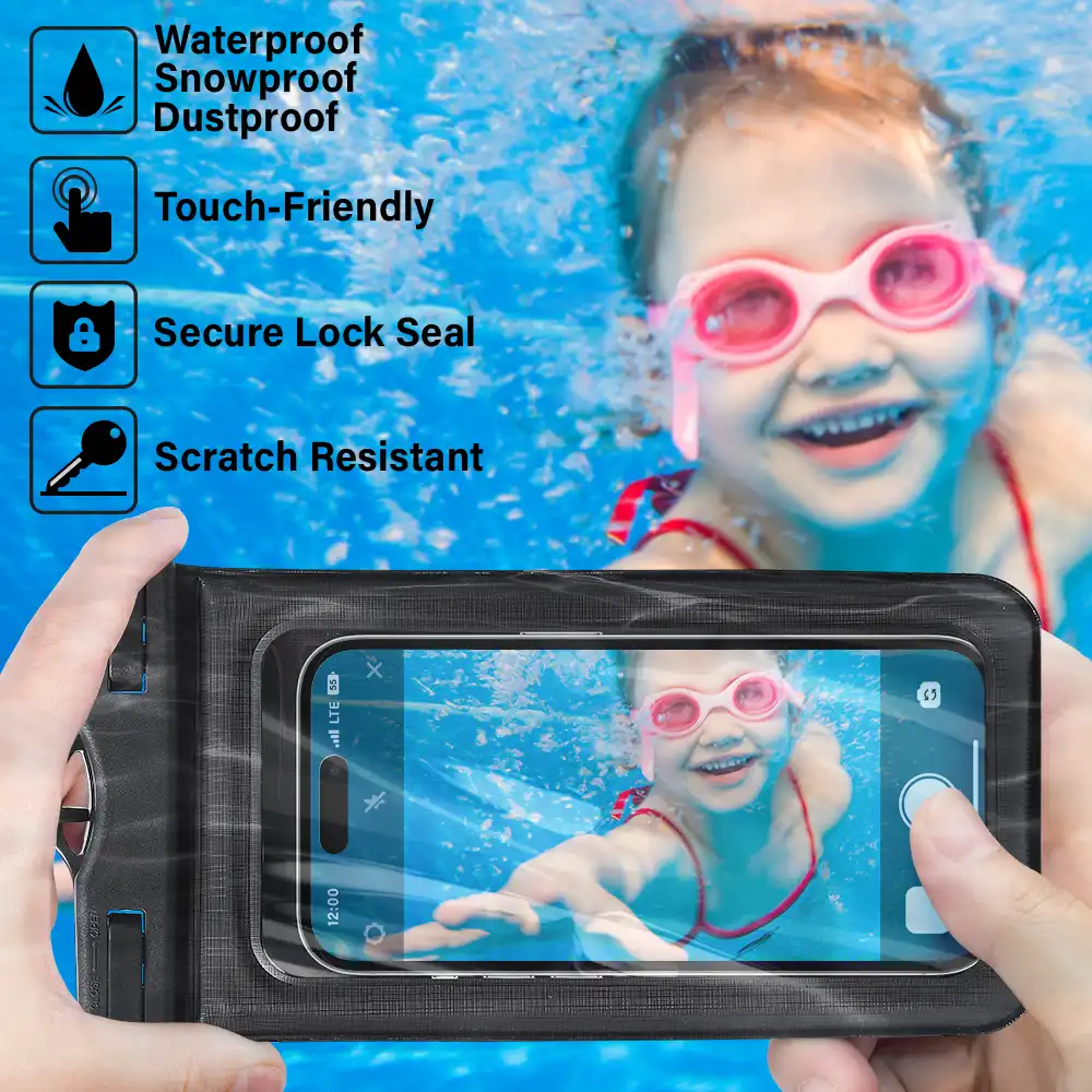 Oh Hey Vacay Turban Woman Summer Beach - Personalized Waterproof Phone Pouch - Image 4