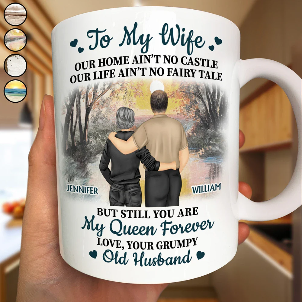 Old Couple Our Home Ain't No Castle - Personalized Mug