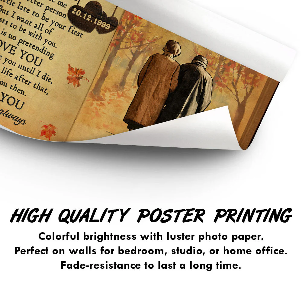 Old Couple The Day I Met You - Anniversary Gift - Personalized Custom Poster - Image 3