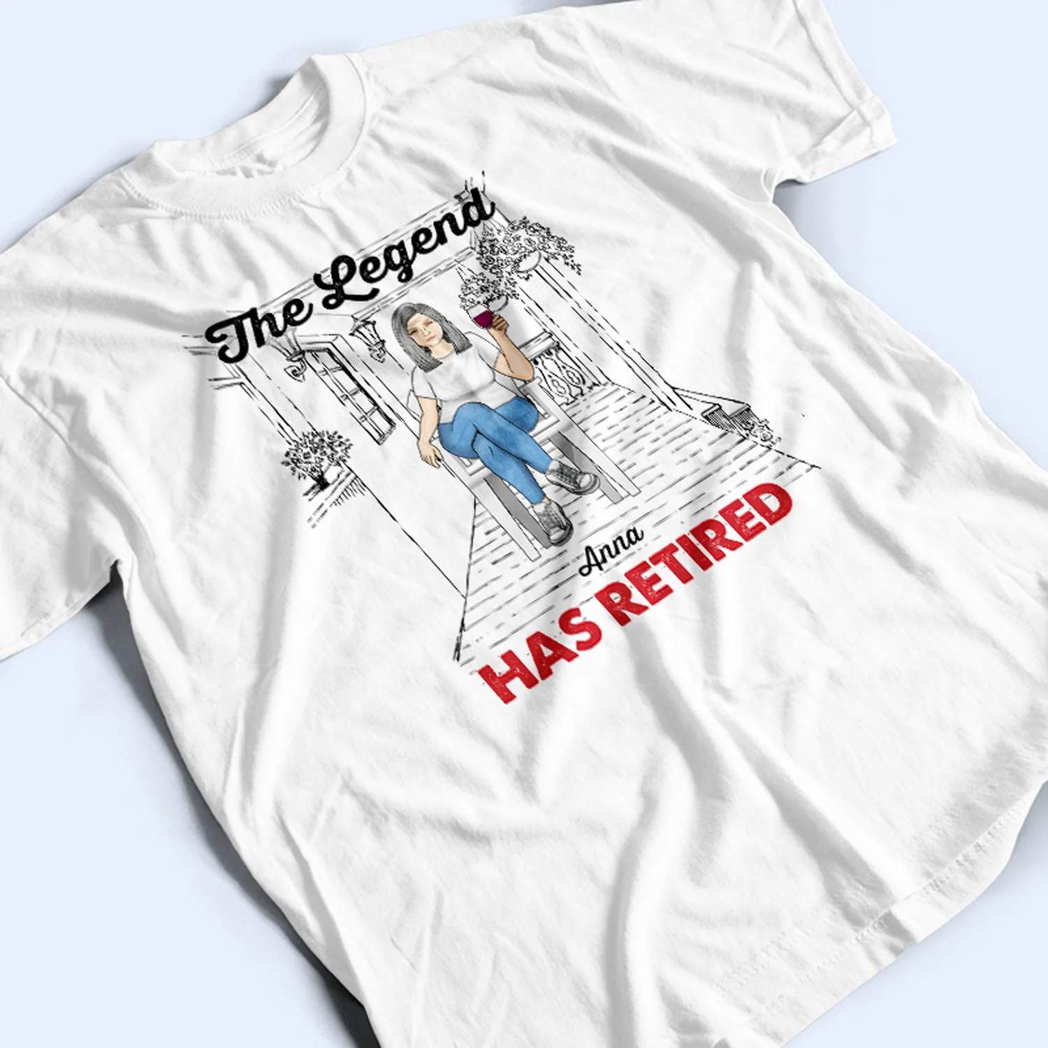 Old Family Retired Not My Problem Anymore - Personalized Custom T Shirt - Image 3