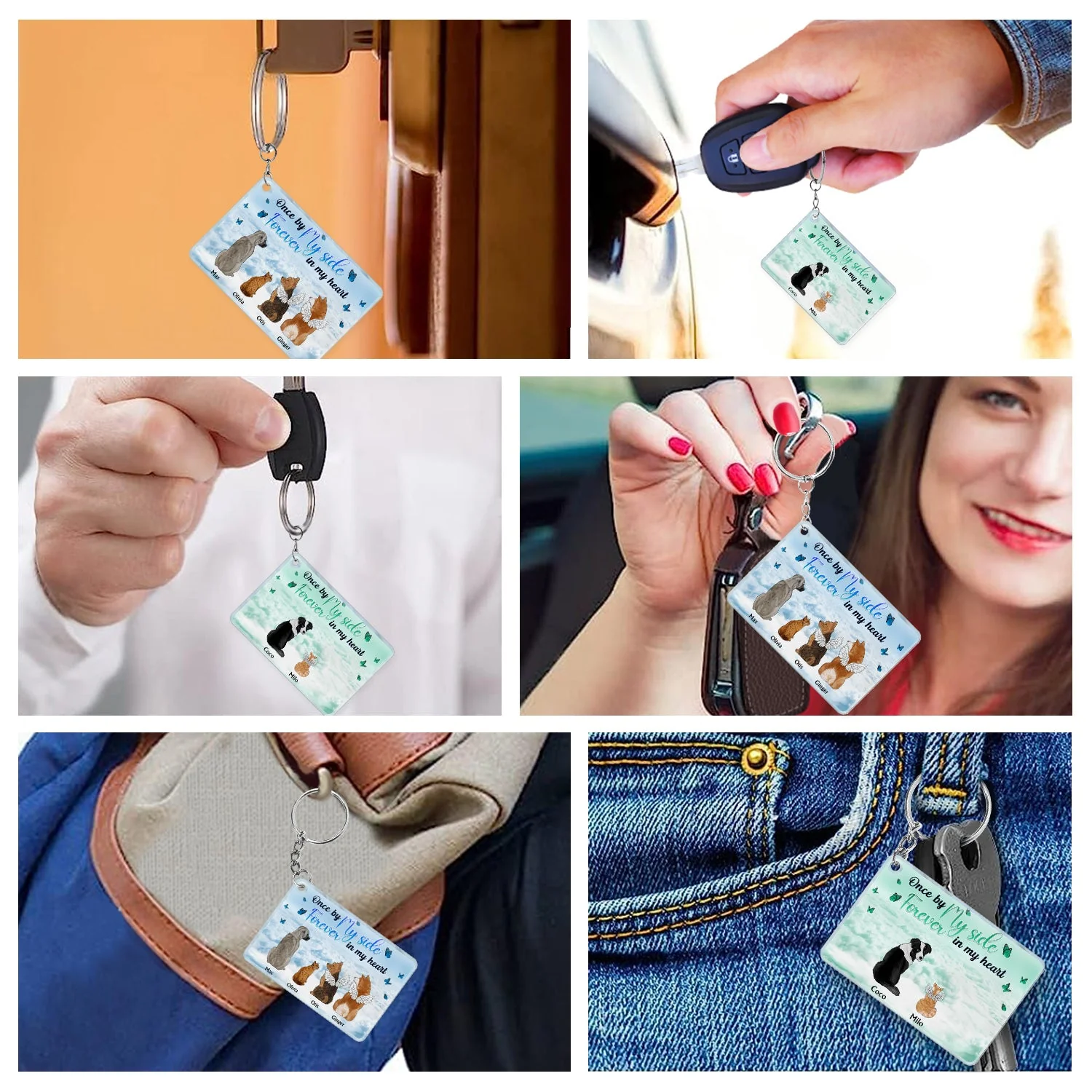 Once By My Side - Memorial Gift For Pet Lovers - Personalized Acrylic Keychain - Image 6