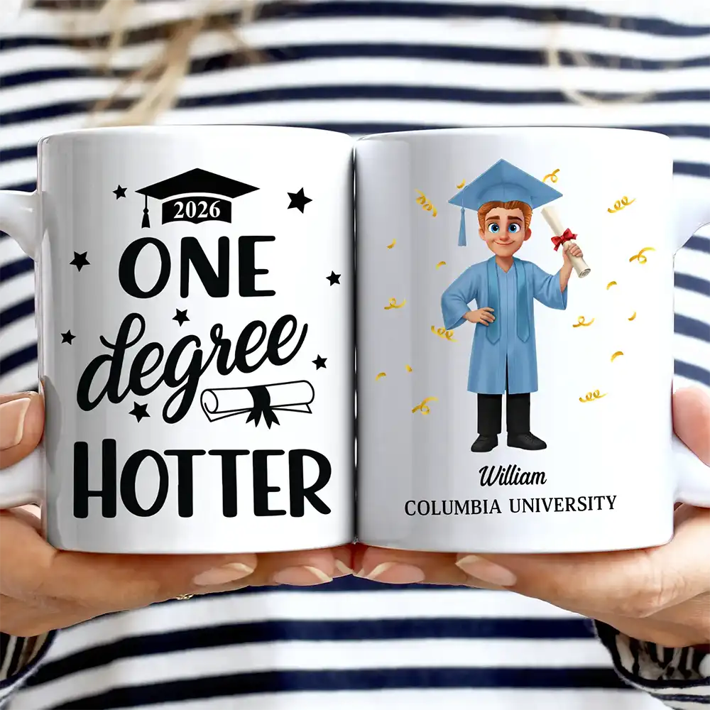 One Degree Hotter Funny Graduation - Personalized Mug - Image 2