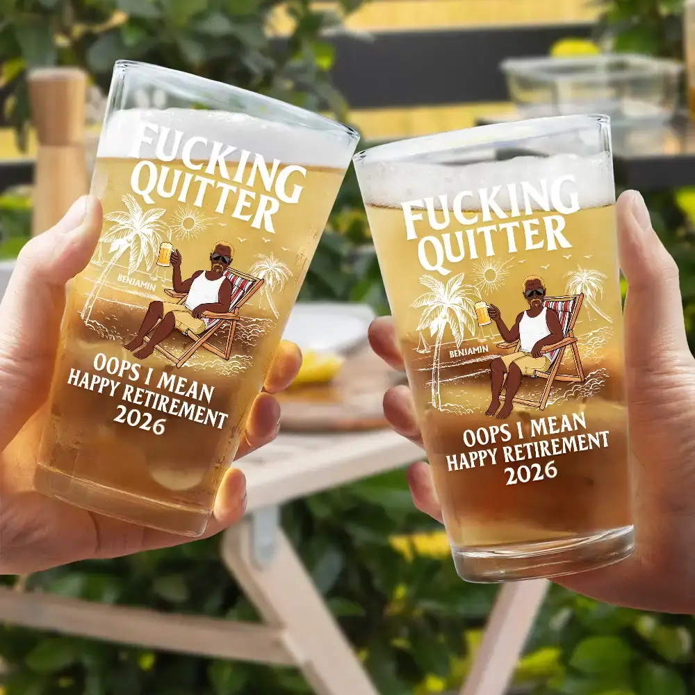 Oops I Mean Happy Retirement - Personalised Beer Glass - Image 4