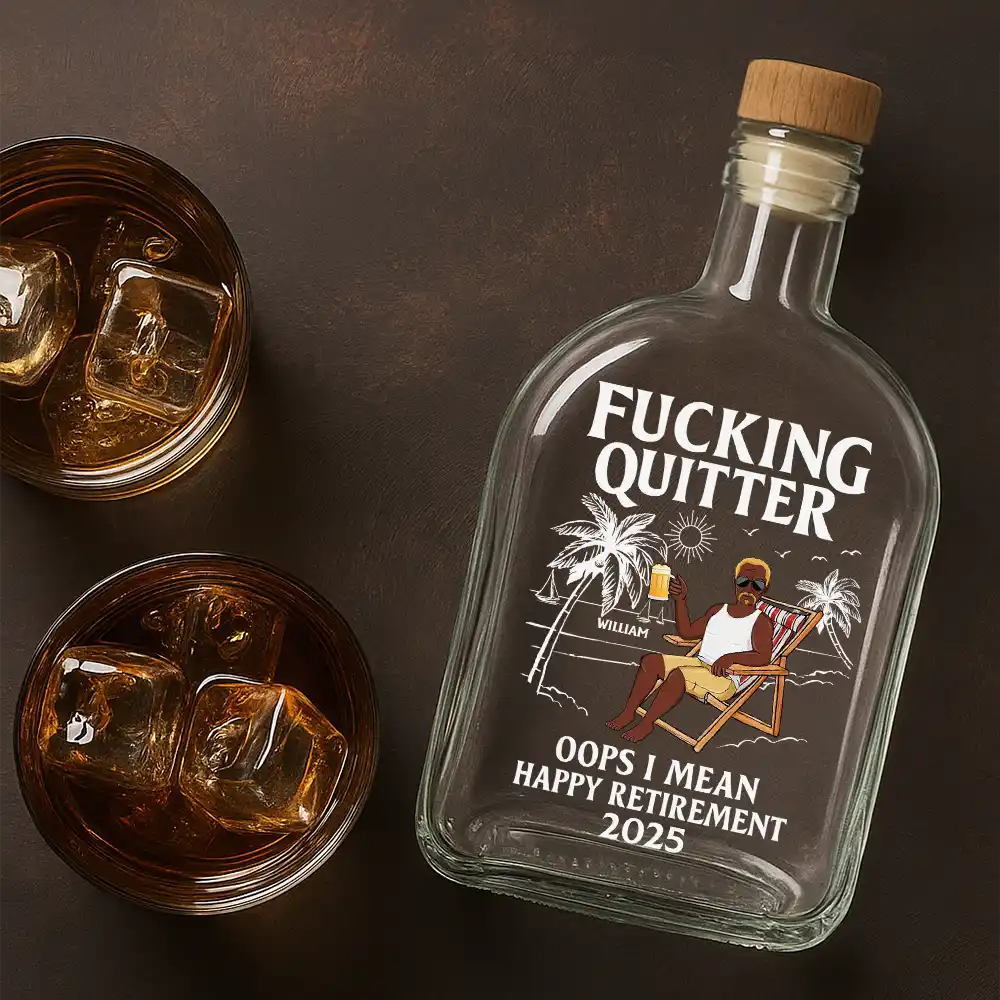 Oops I Mean Happy Retirement - Personalized Whiskey Bottle - Image 4