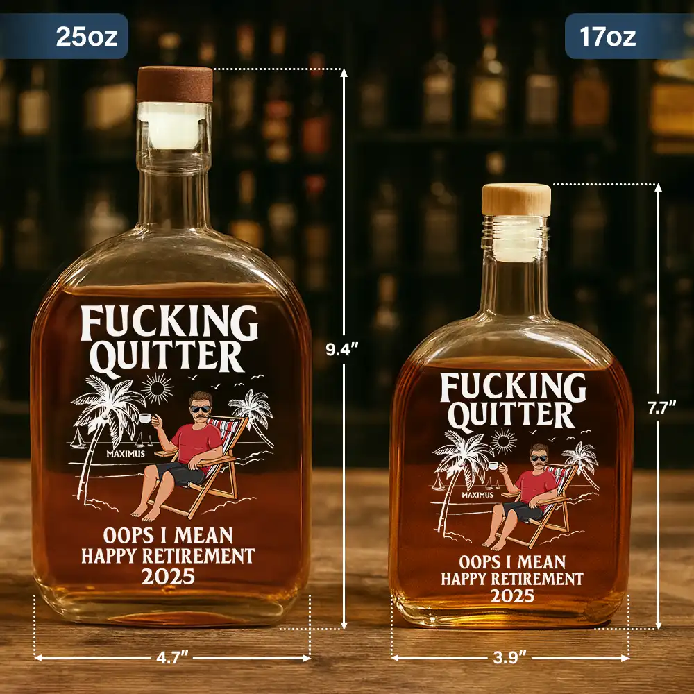 Oops I Mean Happy Retirement - Personalized Whiskey Bottle - Image 5