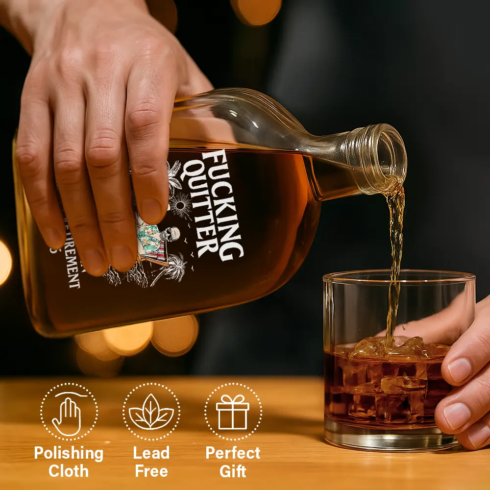 Oops I Mean Happy Retirement - Personalized Whiskey Bottle - Image 6