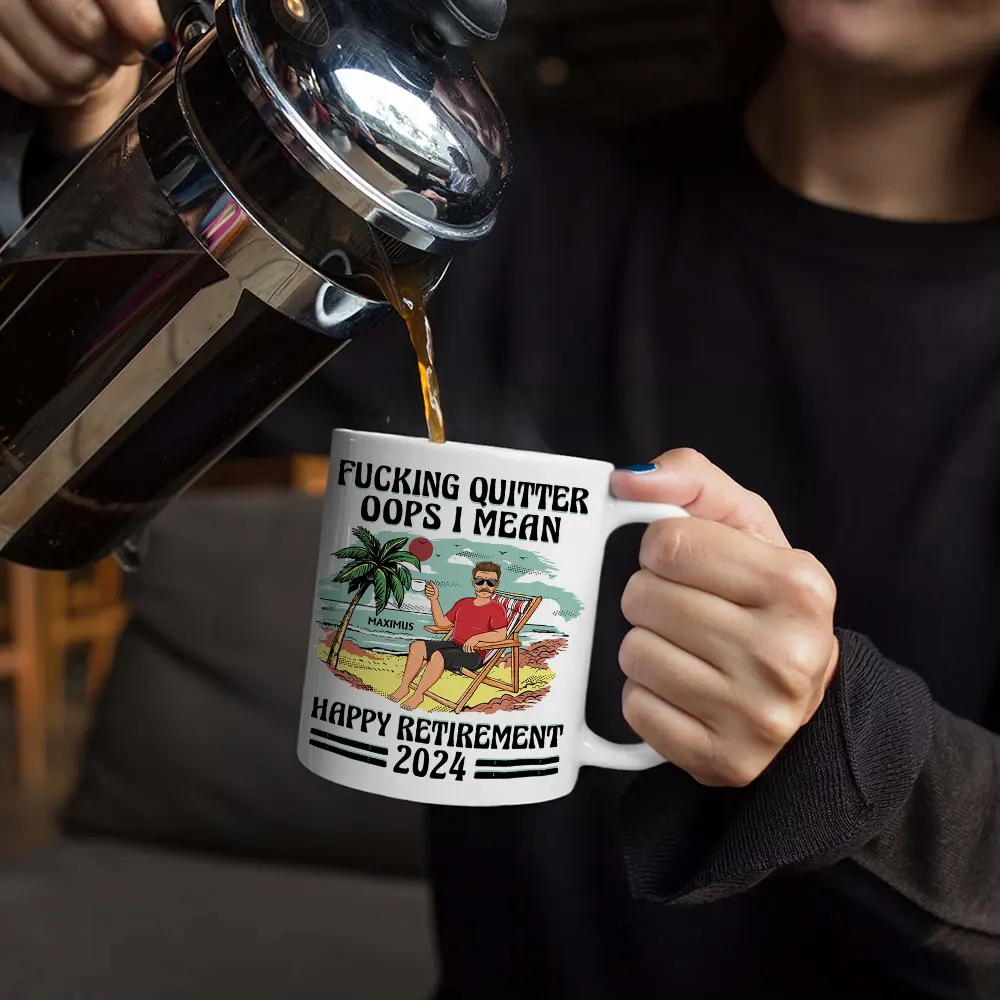 Oops I Mean Happy Retirement Vintage - Personalized Mug - Image 5