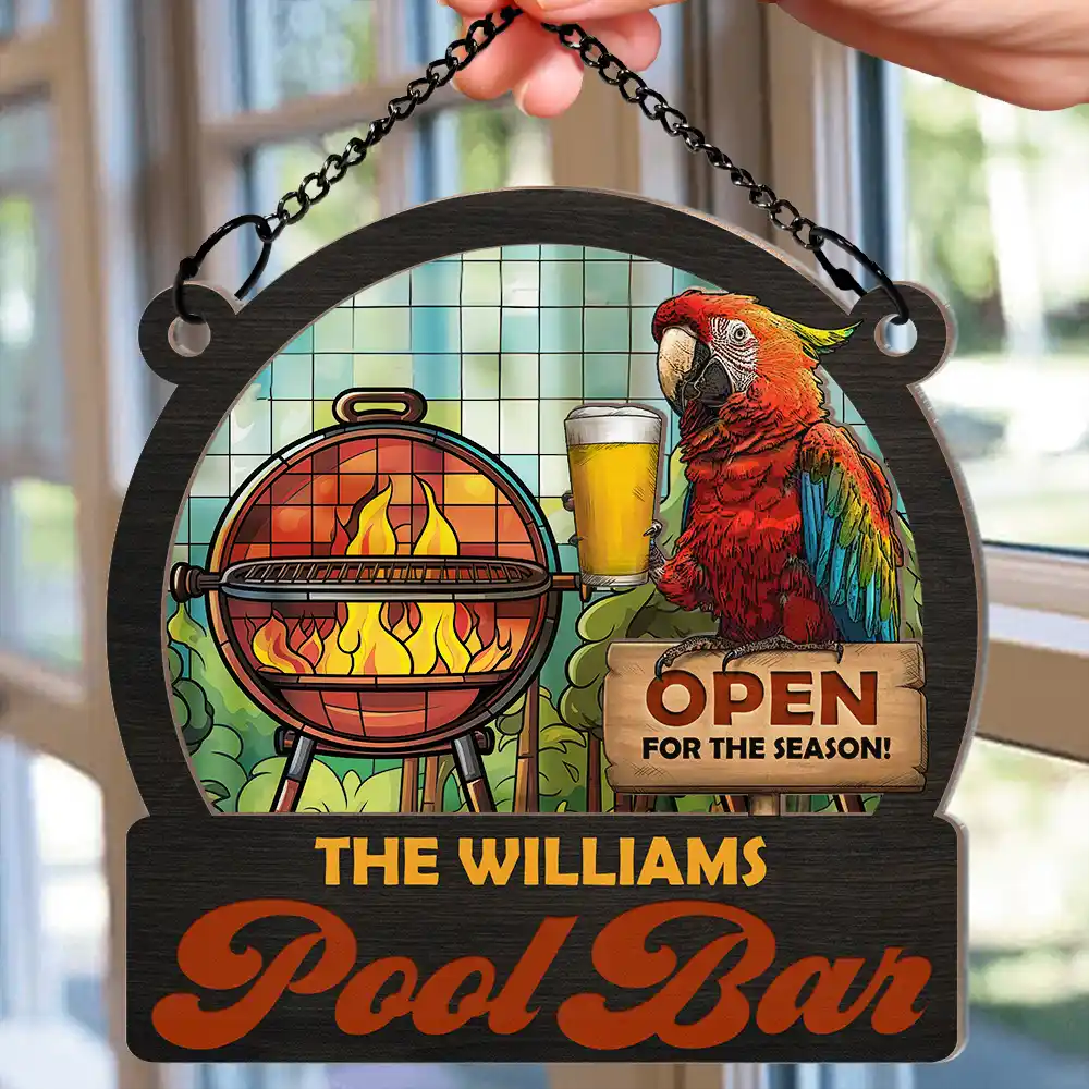 Open For The Season - Personalized Window Hanging Suncatcher Ornament - Image 2