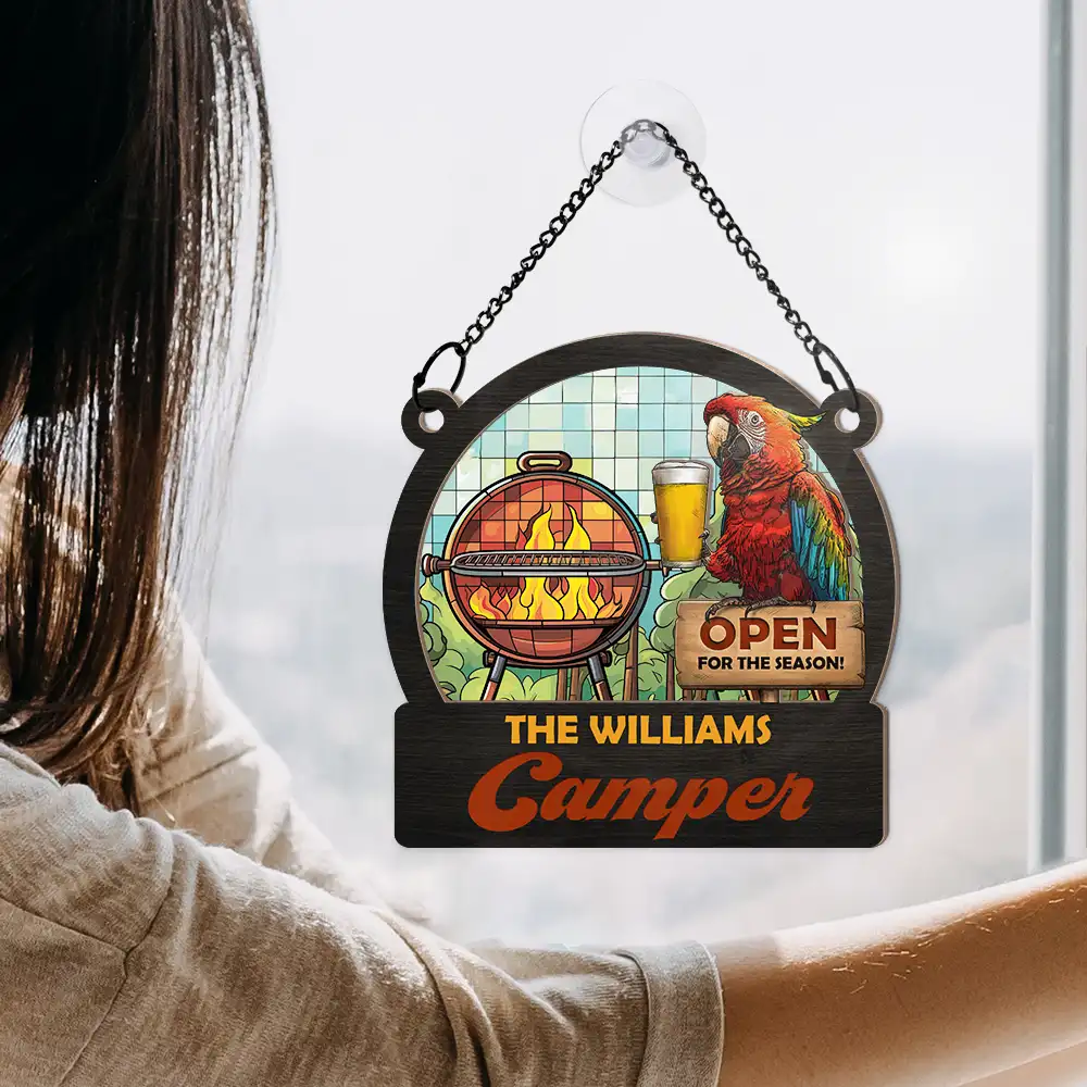 Open For The Season - Personalized Window Hanging Suncatcher Ornament - Image 4