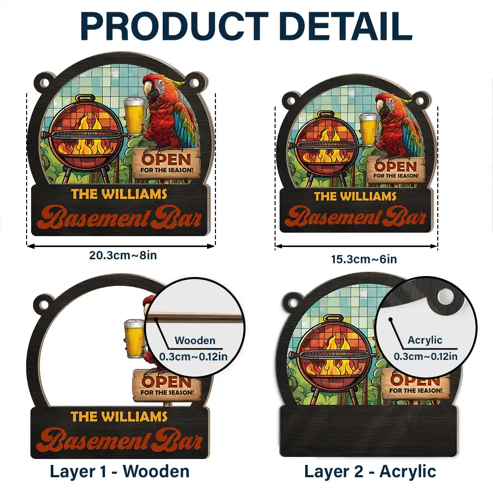 Open For The Season - Personalized Window Hanging Suncatcher Ornament - Image 5