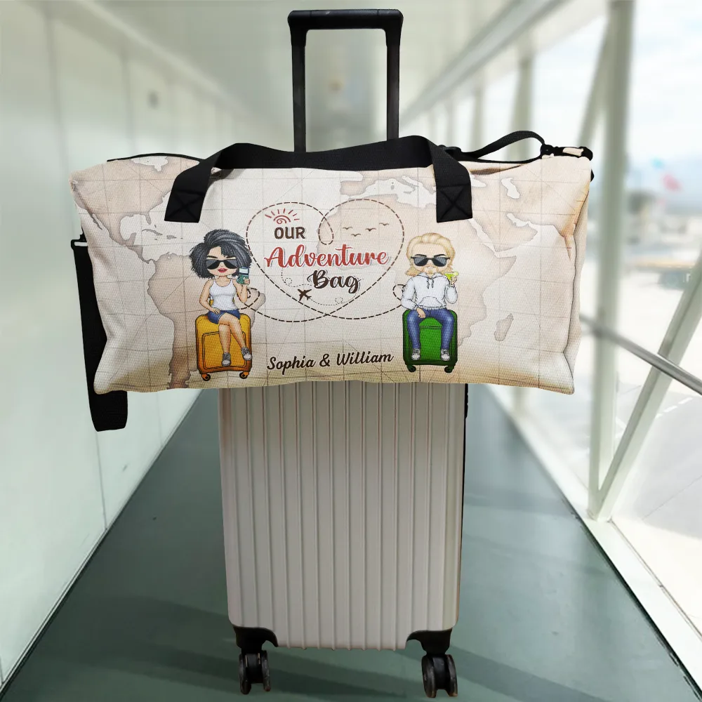 Our Adventure Bag Travel Couples - Personalized Duffle Bag - Image 2