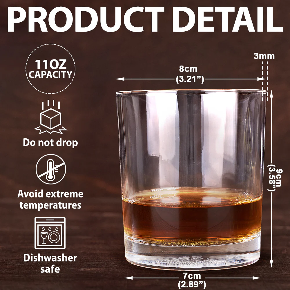 Our First Father's Day Together - Personalised Engraved Whisky Glass - Image 5