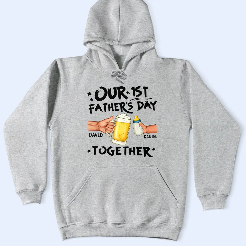 Our First Father's Day Together - Personalized T Shirt - Image 5
