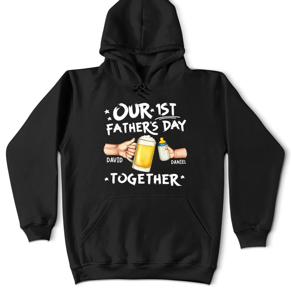 Our First Father's Day Together - Personalized T Shirt - Image 6