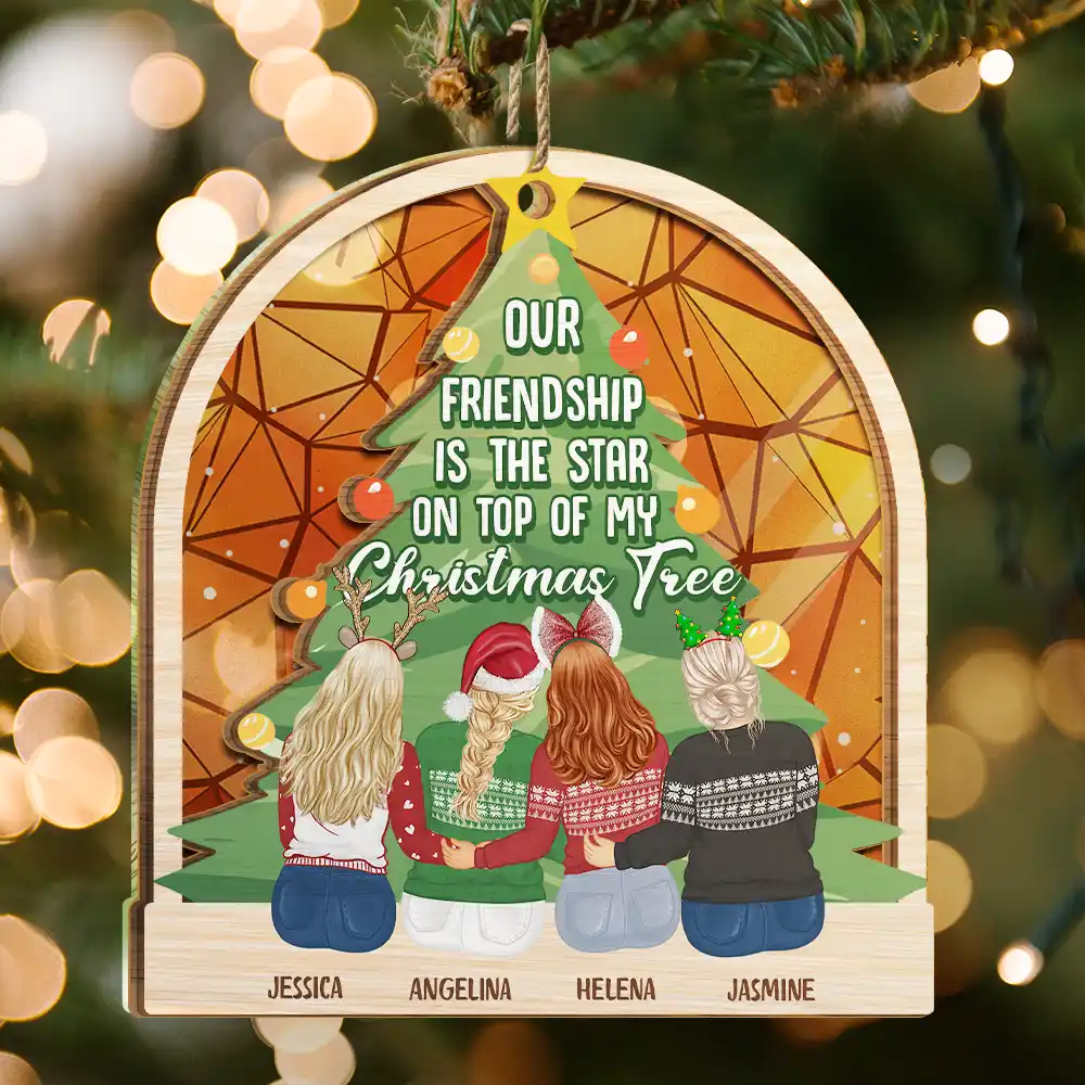 Our Friendship Is The Star - Personalized Suncatcher Ornament - Image 3