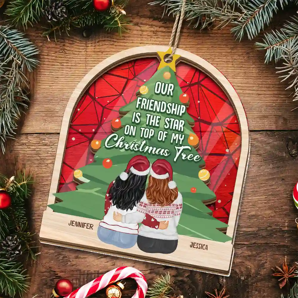 Our Friendship Is The Star - Personalized Suncatcher Ornament - Image 6