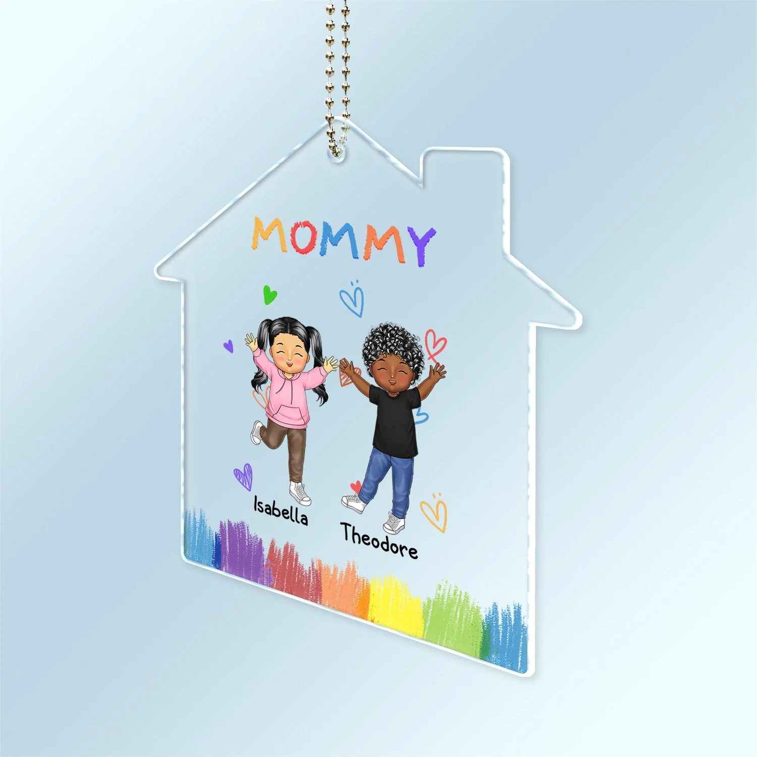 Our Grandkids - Loving Gift For Grandma, Grandpa, Grandparents, Mother, Father - Personalized Acrylic Car Hanger - Image 2