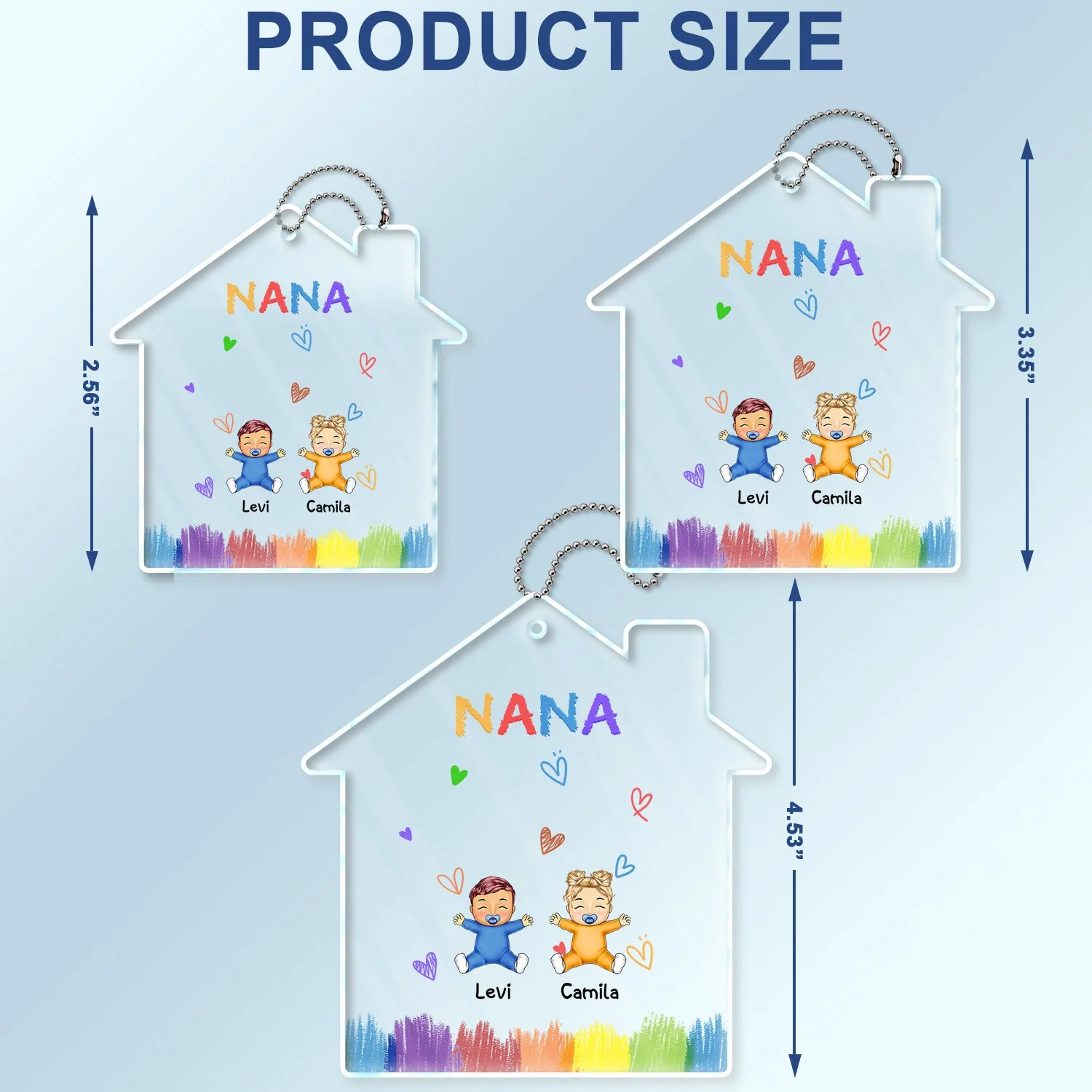 Our Grandkids - Loving Gift For Grandma, Grandpa, Grandparents, Mother, Father - Personalized Acrylic Car Hanger - Image 4
