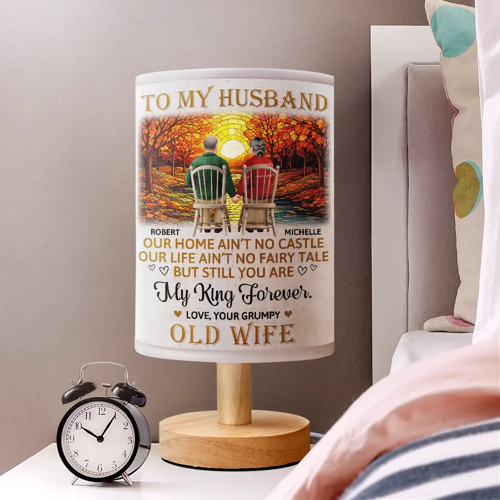 Our Home Ain't Castle - Personalized Fabric Lamp - Image 2
