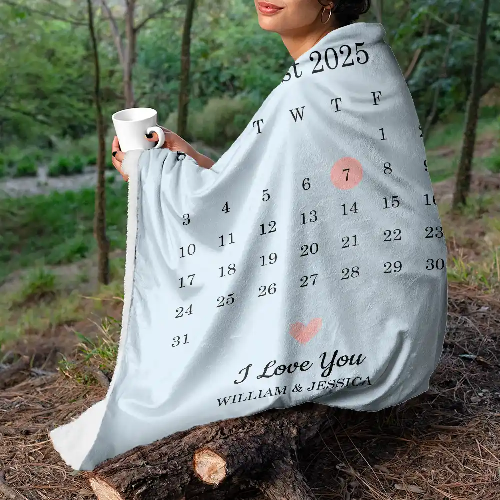 Our Love Keepsake - Personalized Fleece Blanket, Sherpa Blanket - Image 5