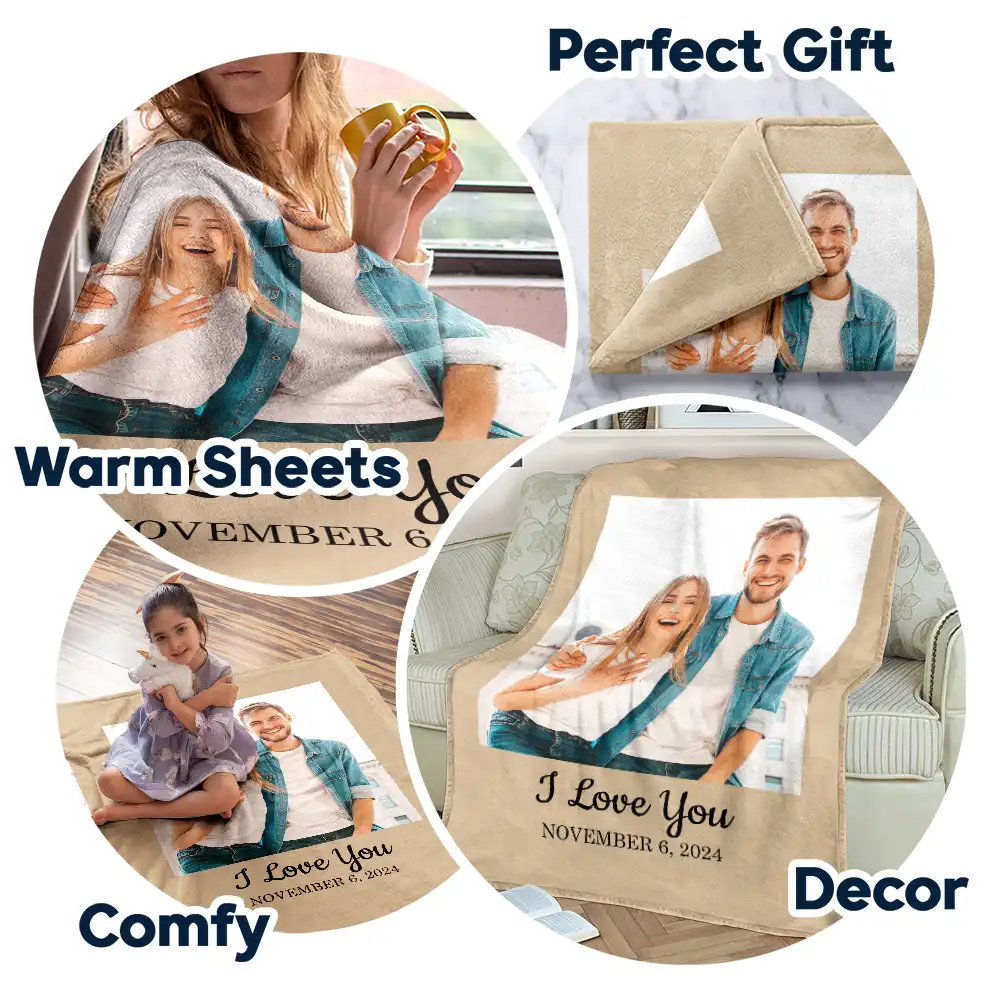 Our Love Keepsake - Personalized Fleece Blanket, Sherpa Blanket - Image 7