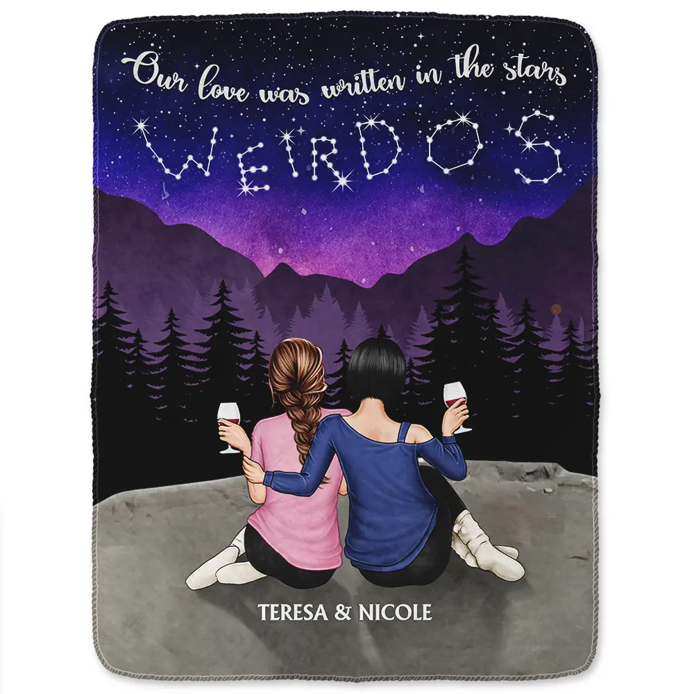 Our Love Was Written In The Star - Personalized Fleece Blanket, Sherpa Blanket - Image 2