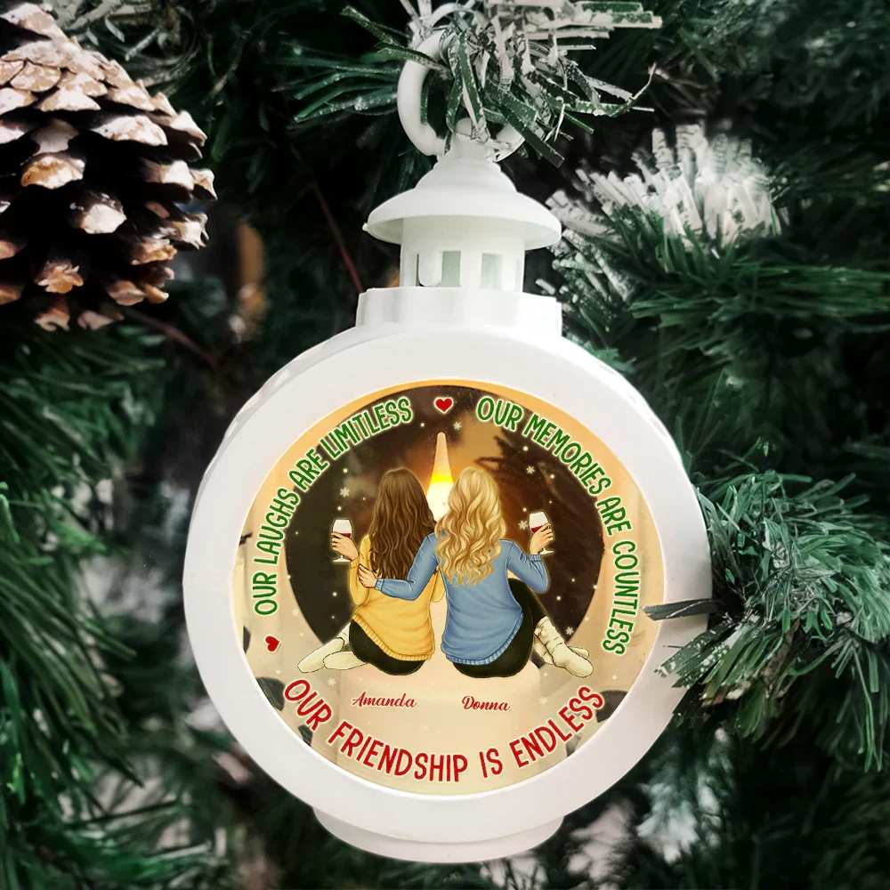 Our Memories Are Countless Our Friendship Is Endless - Personalized Candlelight Lantern Ornament - Image 4