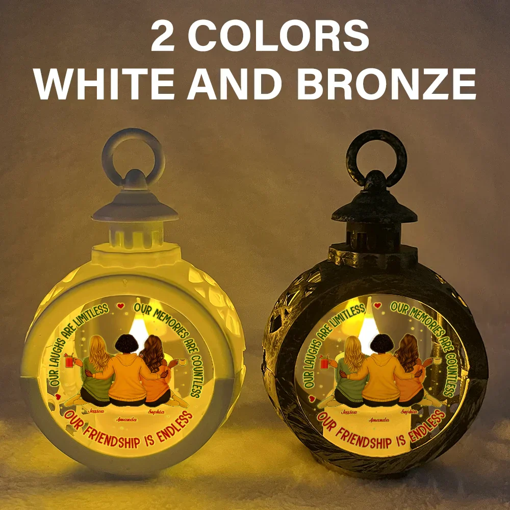 Our Memories Are Countless Our Friendship Is Endless - Personalized Candlelight Lantern Ornament - Image 5