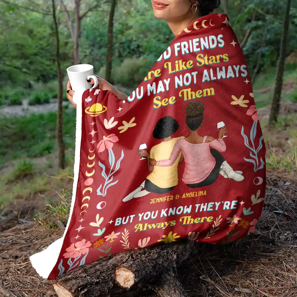 Our Memories Are Countless Our Friendship Is Endless - Personalized Fleece Blanket, Sherpa Blanket - Image 5
