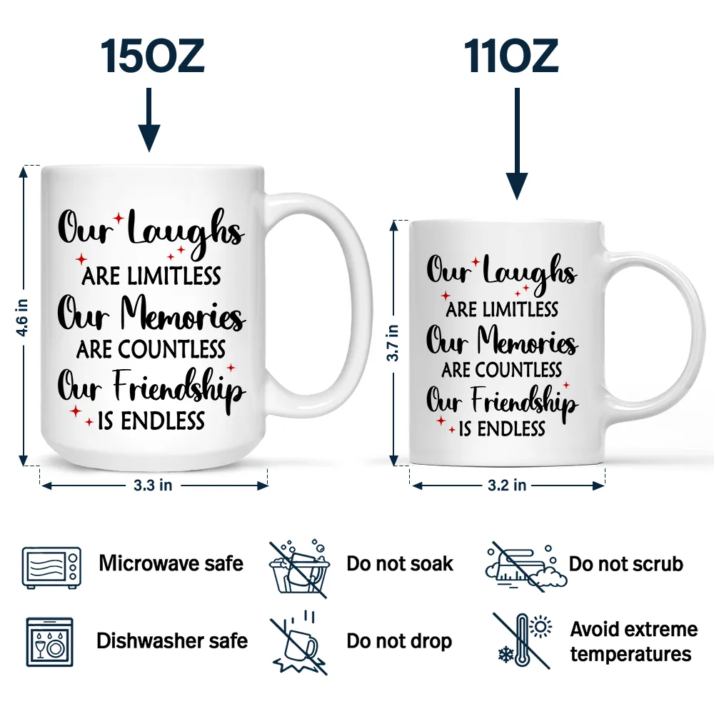 Our Memories Are Countless Our Friendship Is Endless - Personalized Mug - Image 4