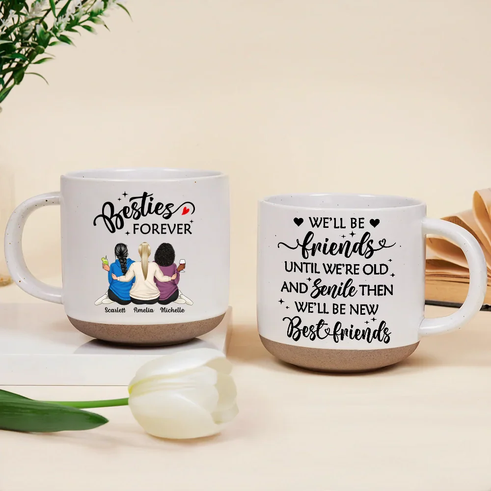 Our Memories Are Countless Our Friendship Is Endless - Personalized Pottery Mug - Image 2