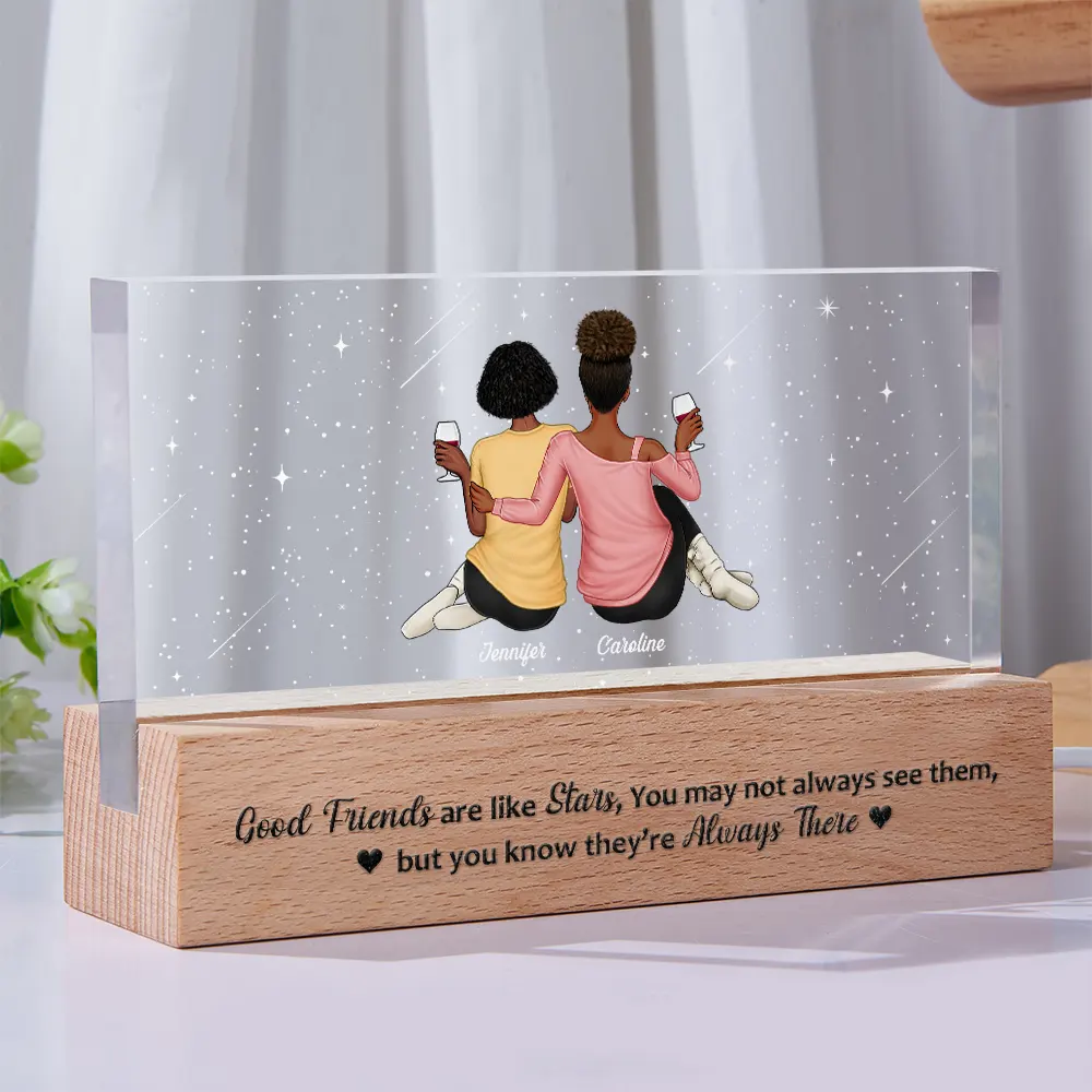 Our Memories Are Countless Our Friendship Is Endless - Personalized Rectangle LED Light - Image 2