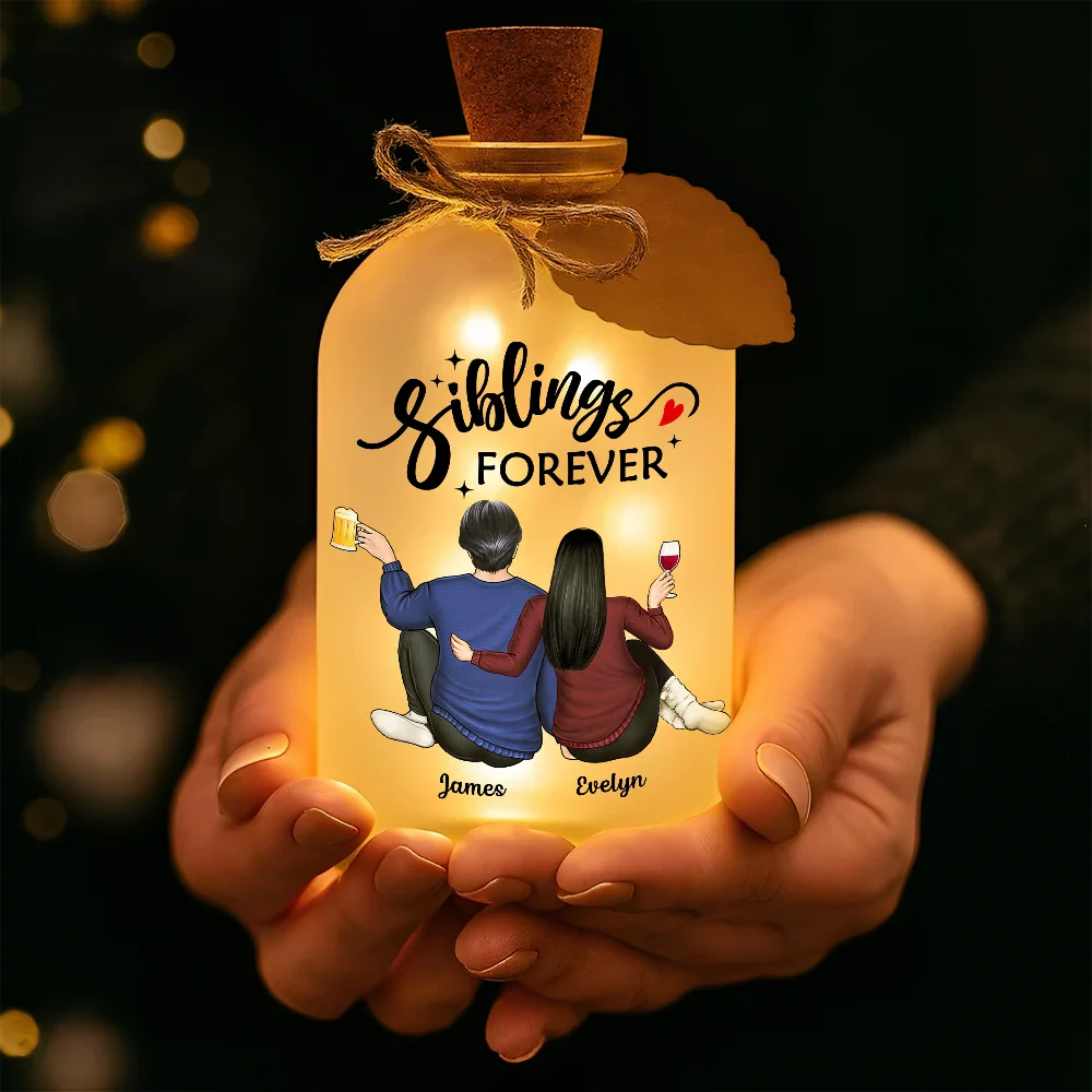 Our Memories Are Countless Our Friendship Is Endless - Personalized Short Bottle Light - Image 5