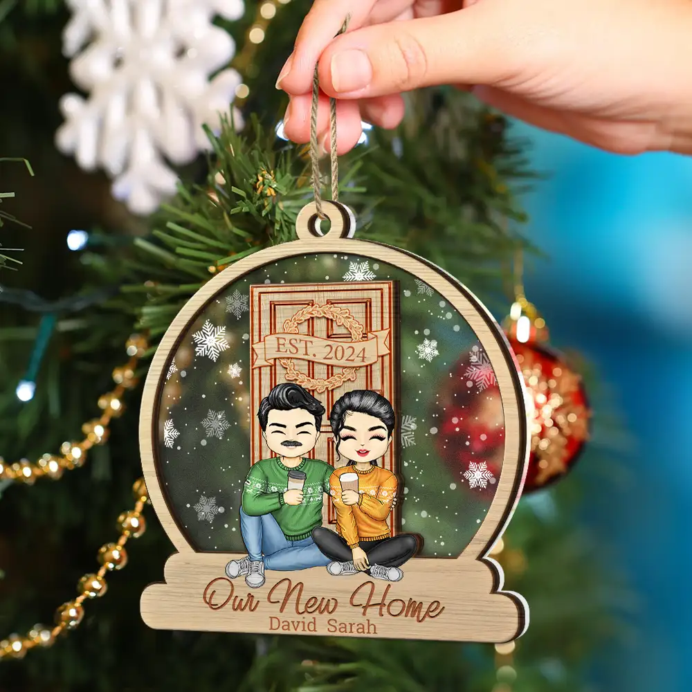Our New Home - Christmas Gift For Couples - Personalized 2-Layered Mix Ornament - Image 4