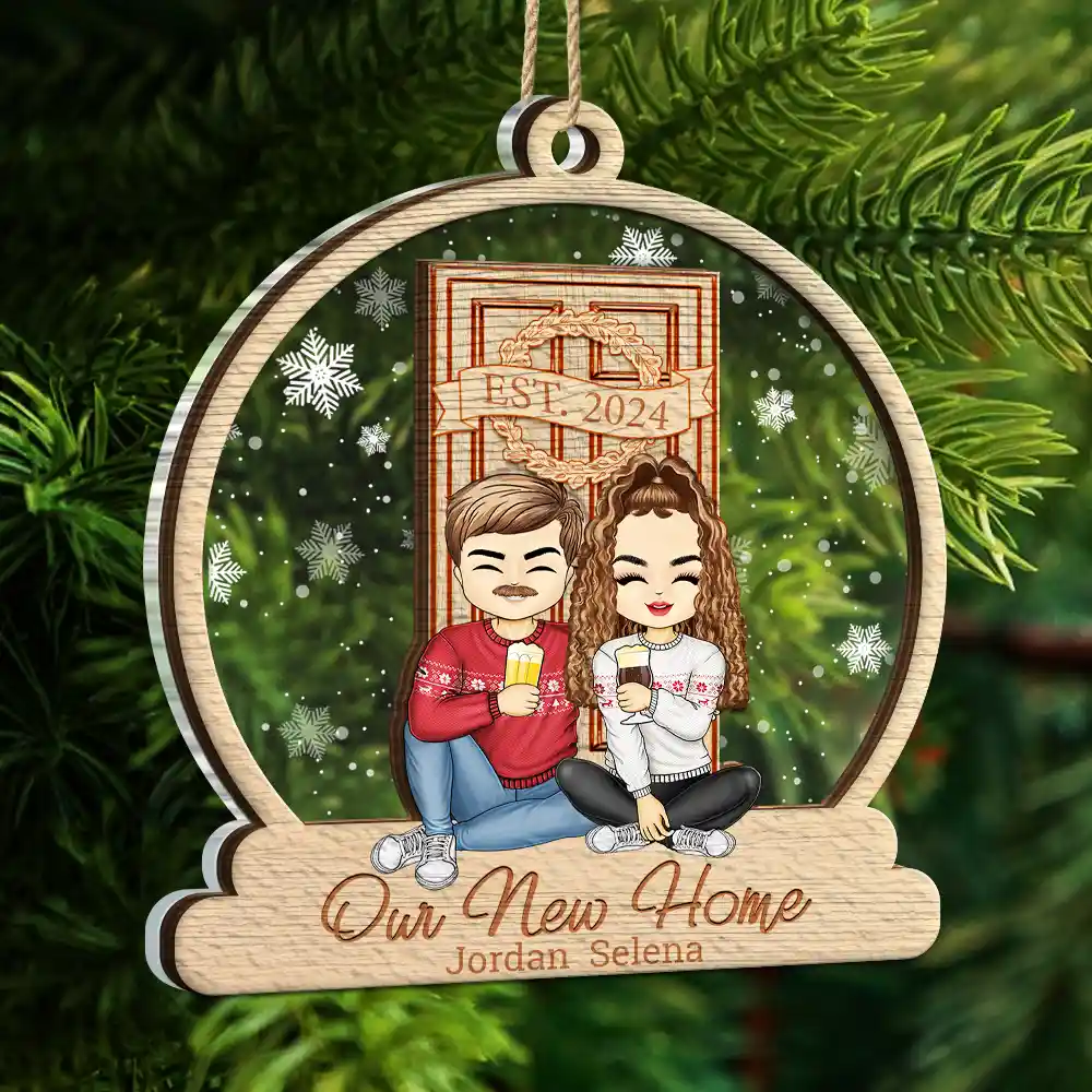 Our New Home - Christmas Gift For Couples - Personalized 2-Layered Mix Ornament - Image 5