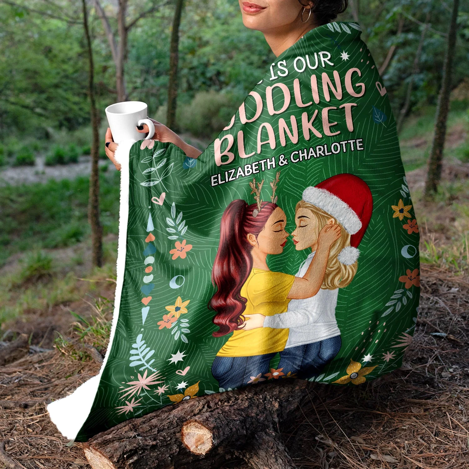 Our Snuggle Blanket - Holiday, Birthday, Loving, Anniversary Gift For Spouse, Husband, Wife, Boyfriend, Girlfriend - Personalized Fleece Blanket - Image 3