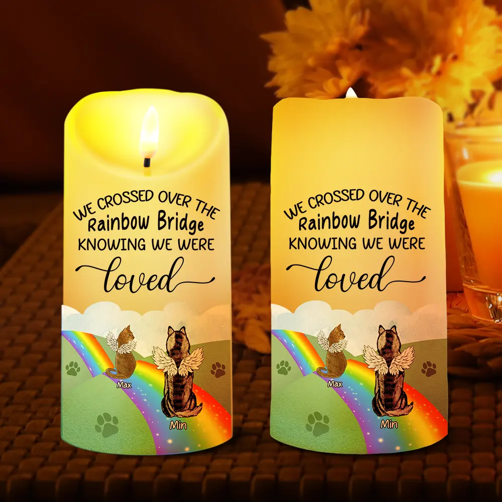 Over The Rainbow Bridge - Personalized Flameless LED Candle - Image 2