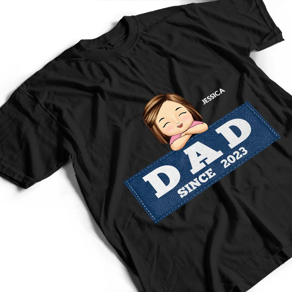 Papa Daddy Since - Personalized T Shirt - Image 3