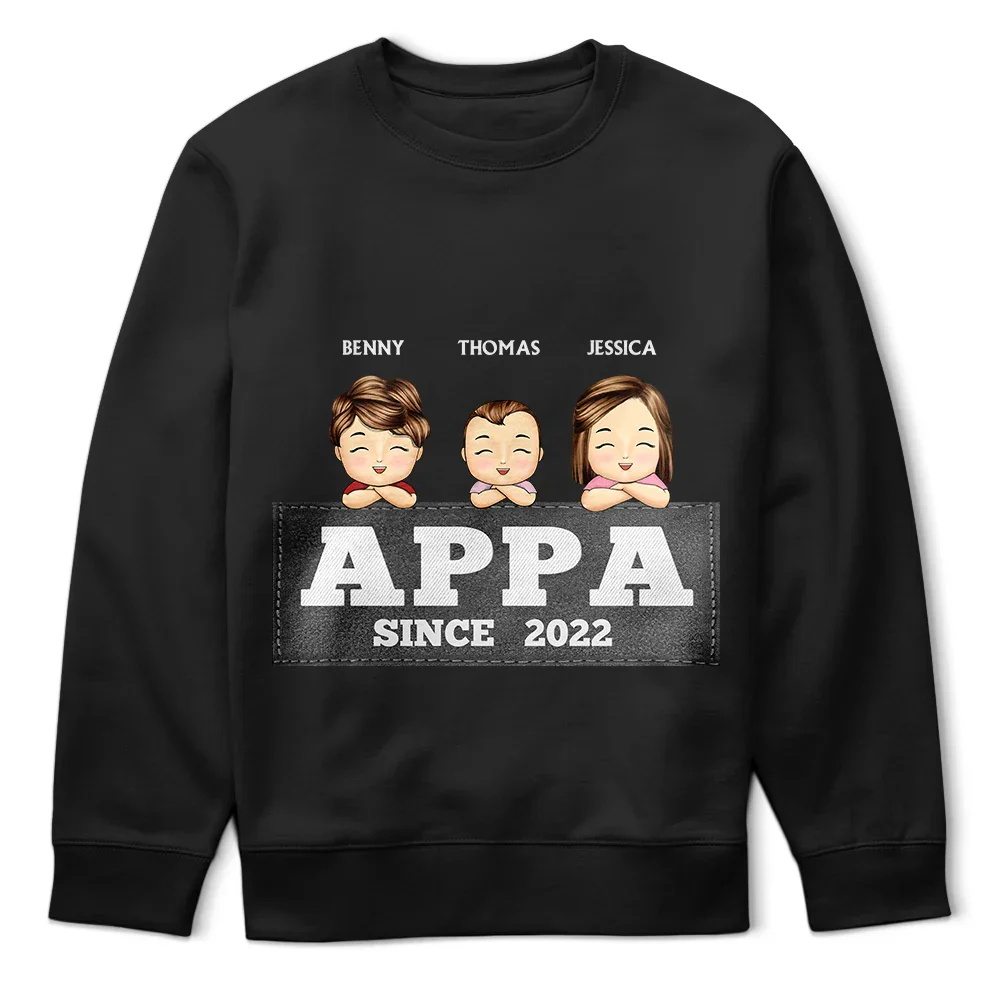 Papa Daddy Since - Personalized T Shirt - Image 5
