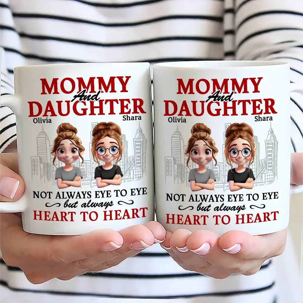 Parents And Children Always Heart To Heart - Personalized Mug - Image 2