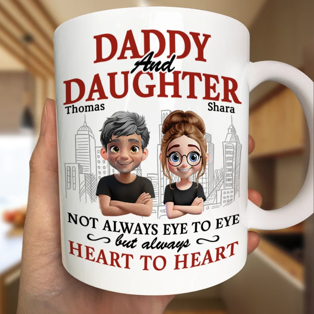 Parents And Children Always Heart To Heart - Personalized Mug - Image 3