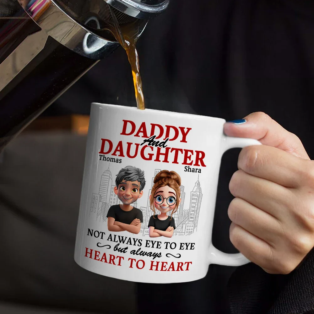 Parents And Children Always Heart To Heart - Personalized Mug - Image 5
