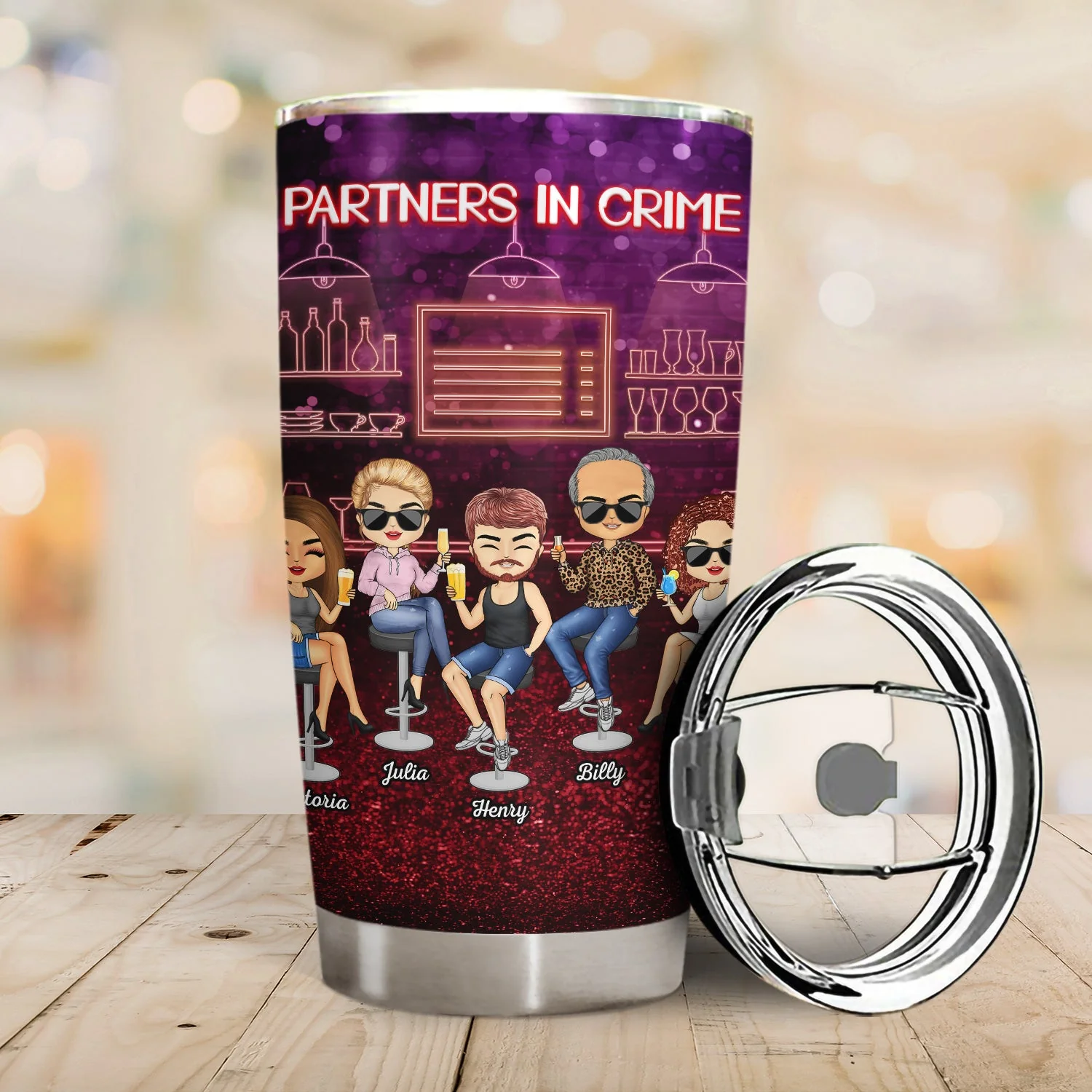Partners In Crime Just Remember If We Get Caught Party Best Friends - Bestie BFF Gift - Personalized Custom Tumbler - Image 2