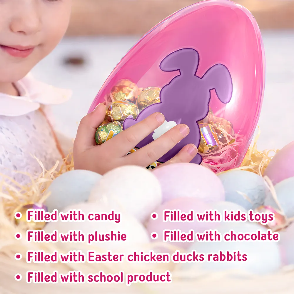 Pastel Cosmic Swirl Bunny - Personalized Fillable Egg - Image 6