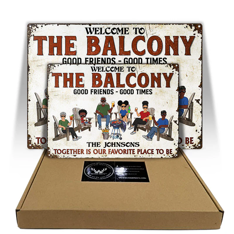 Patio Bar Together Is Our Favorite Place To Be Family - Backyard Sign - Personalized Custom Classic Metal Signs - Image 3