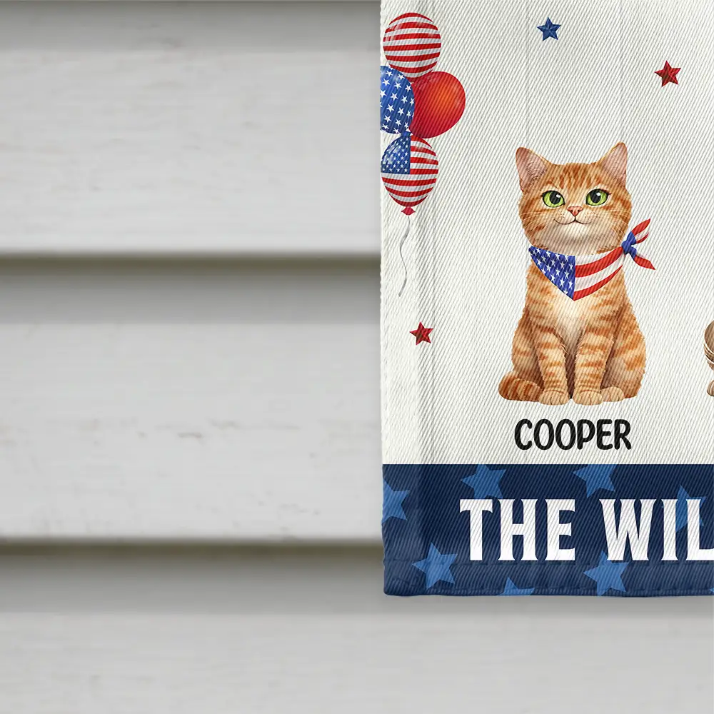 Pawty In The USA Firework 250 Years Of Freedom Dog Cat - Personalized Flag - Image 4