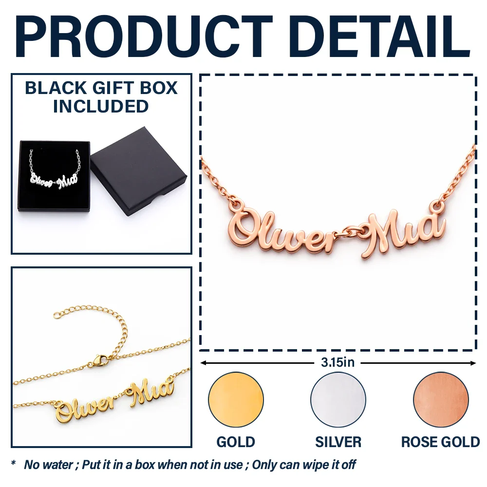 Perfect Jewelry Gift for Lover Besties Mom - Personalized Letter Necklace - Image 5